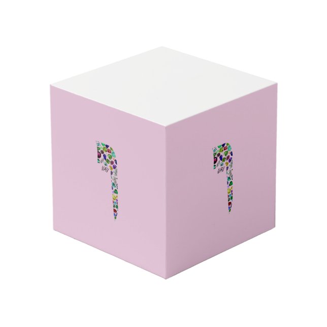 CUBE PHOTO LETTRE HÉBRAÏQUE VVV (Angle devant)