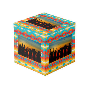Cube Photo Lignes de formes tribales
