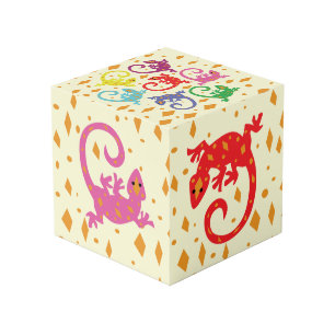 Cube Photo Lizards colorés