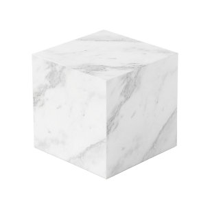 Cube Photo Marbre Blanc