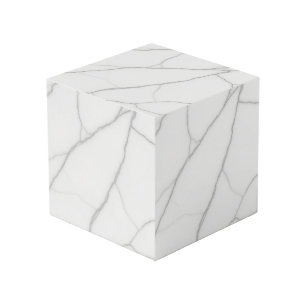 Cube Photo Marbre Blanc