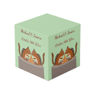 Cube Photo Mariage Automnal des Tamias Mignons Personnalisé a