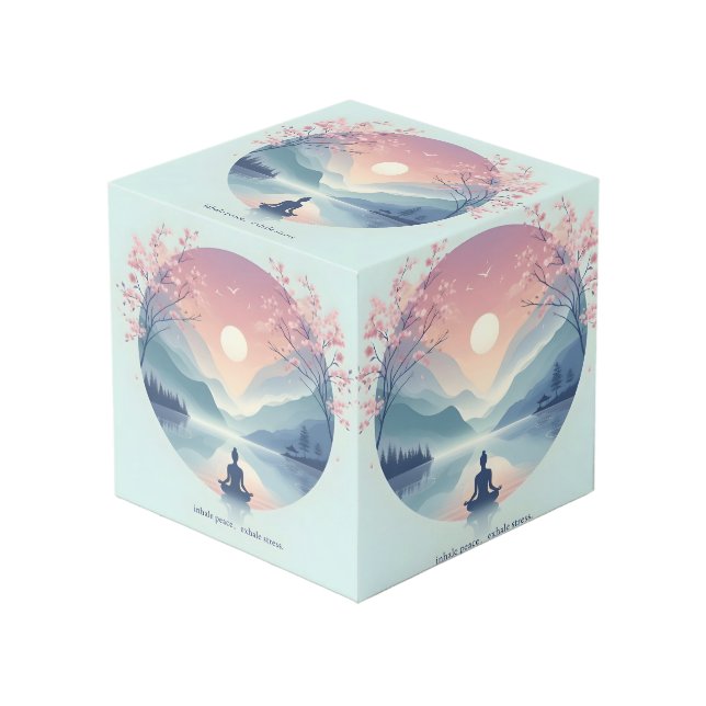 Cube Photo Méditation nature apaisante (Angle devant)