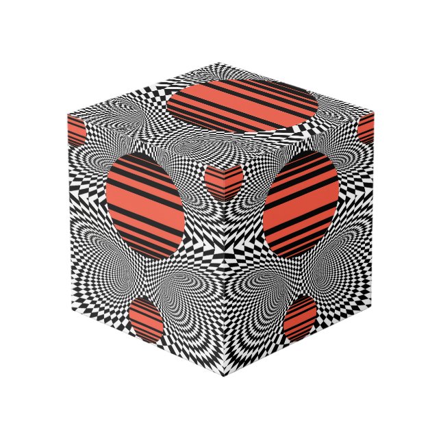 Cube Photo Memphis OpArt (Angle devant)