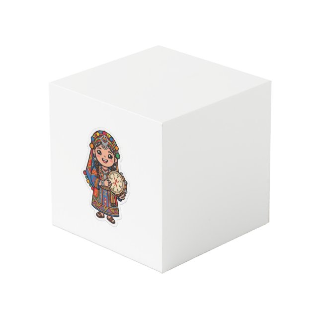 Cube Photo  Mignon Kawaii Amazigh Ber (Angle devant)