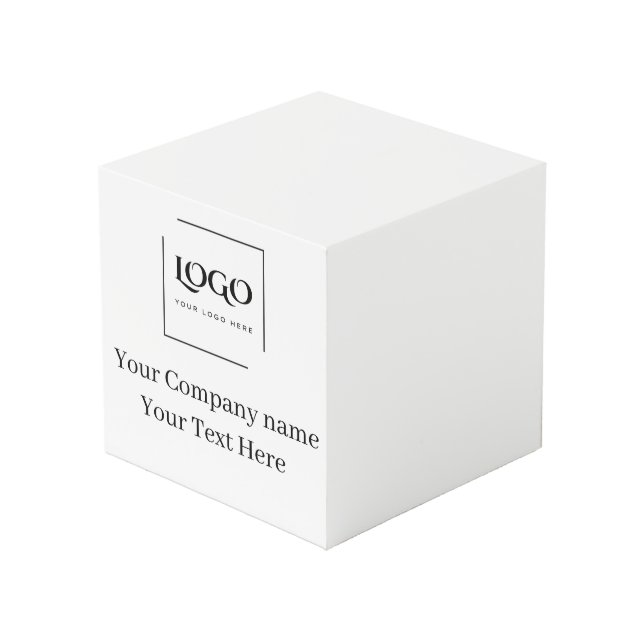 Cube Photo Modèle de logo personnalisé élégant (Angle devant)