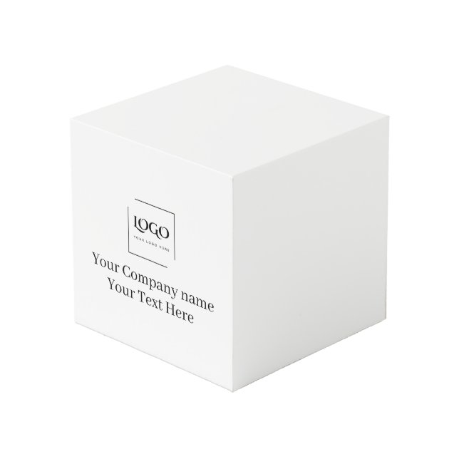 Cube Photo Modèle de logo personnalisé élégant (Angle devant)