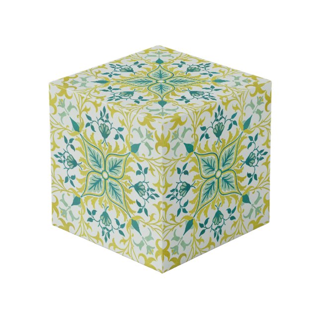 Cube Photo Modèle de plafond vert citron sans couture de Will (Angle devant)
