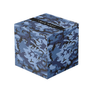 Cube Photo Motif camouflage bleu marine Personnalisez votre n