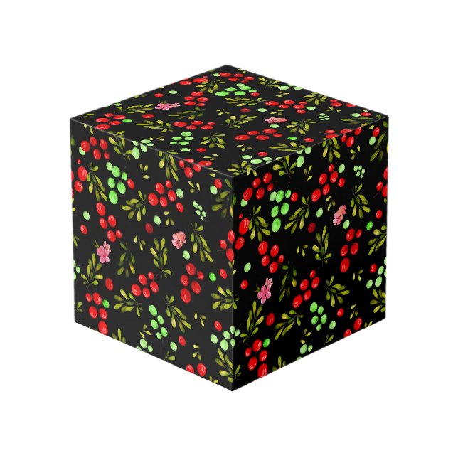 Cube Photo Motif de baies (Angle devant)