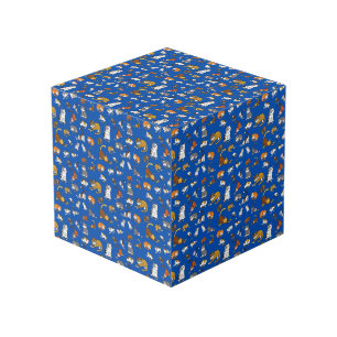 Cube Photo motif de chat mignon bleu pour amoureux de les cha