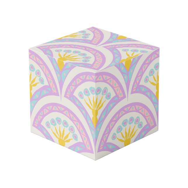 Cube Photo Motif de coquille de couleur pastel (Angle devant)