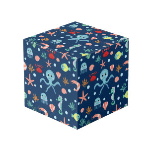 Cube Photo Motif mignon de vie marine de l'océan
