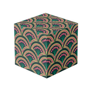 Cube Photo motif vert en forme de coque
