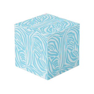 Cube Photo Motif Zèbre Bleu