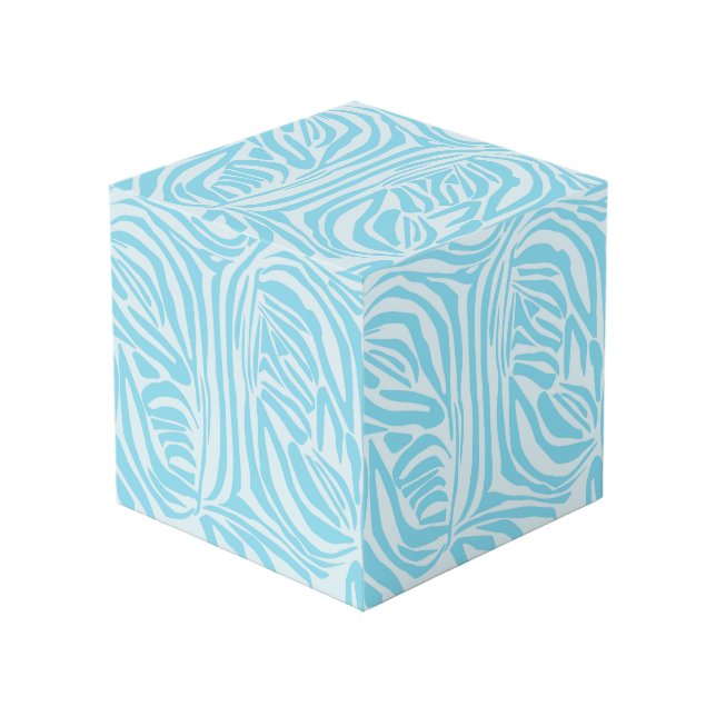 Cube Photo Motif Zèbre Bleu (Angle devant)