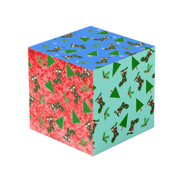 Cube Photo Motifs de Noël Création de vacances  (Angle devant)