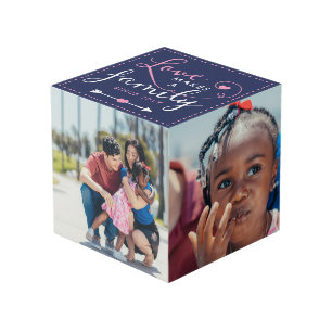 Cube Photo Navy Pink Love Fait Une Famille 4 Photos