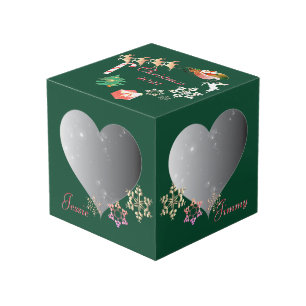 Cube Photo Noël Père Noël 4 photos Cadres de coeur