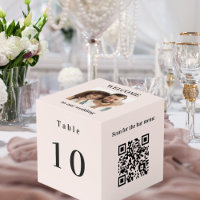 Numéro de tableau QR code barre menu photo blush r