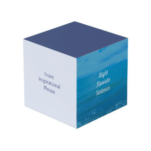 Cube Photo Paysage Marin Bleu Serein Avec Vos Mots Inspirants