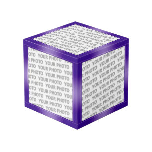 Cube Photo Pentes STRIPES - violet + vos idées
