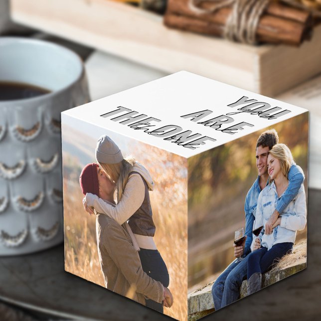 Cube Photo Personnalisé 4 photo Vous êtes l'unique photo roma (Créateur téléchargé)