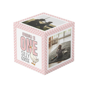 Cube Photo Personnalisé Moderne Une Oie Silencieuse 1ère Phot