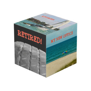 Cube photo personnalisée de retraite