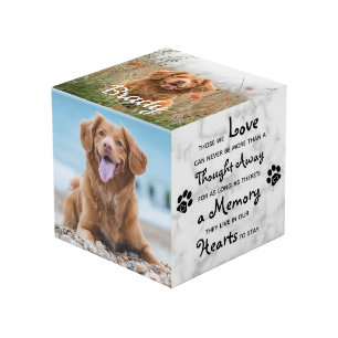 Cube Photo Pet Memorial Personnalisé Chien Keepsaké Photo Cub