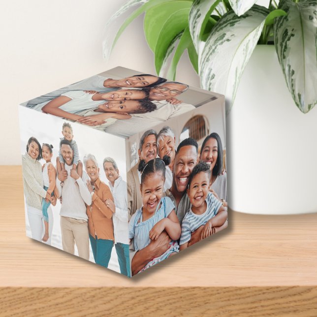 Cube Photo Photo de famille de conservation personnalisée (Personalized Keepsake Family Photo cube)