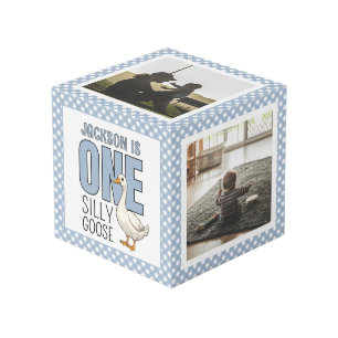 Cube Photo Photo personnalisé d'anniversaire d'un an de canar