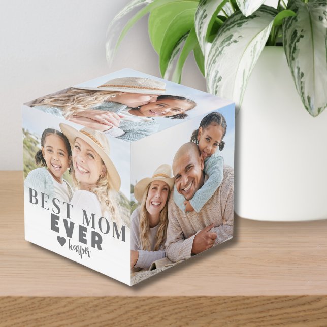 Cube Photo Photo personnalisée de la meilleure maman (Best Mom Personalized Photo cube)