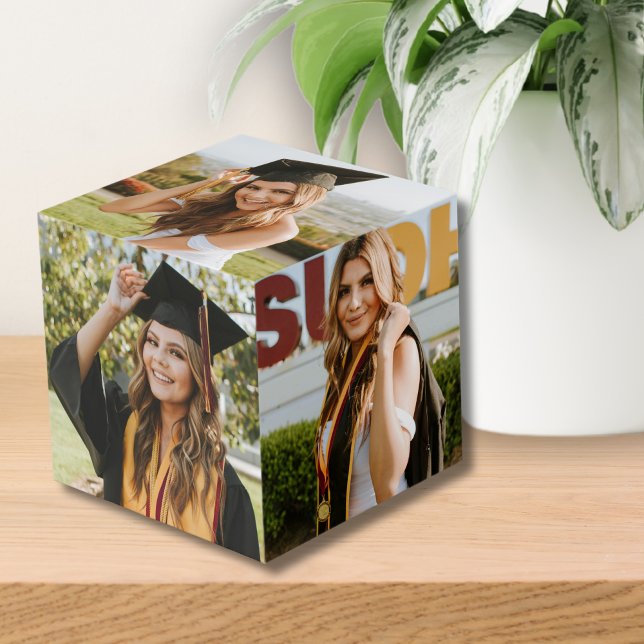 Cube Photo Photo personnalisée des diplômés de la tenue de di (Personalized Graduate Keepsake Graduation Photo cube)
