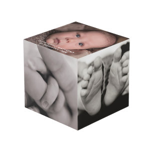 Cube Photo Photos de famille de bébé Modèle moderne
