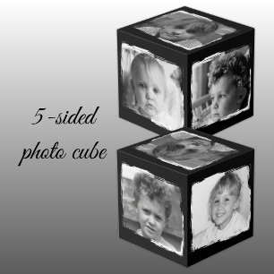 Cube Photo Photos de famille noir blanc 5 images