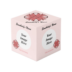 Cube Photo Pink Clover Ribbon
