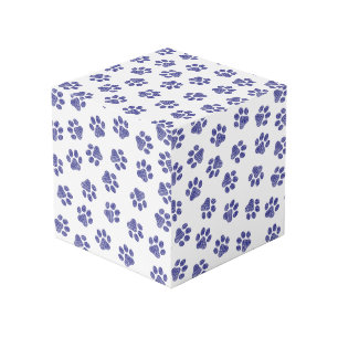 Cube Photo Poches de Doodle, Paws de Chien, Paws Bleus de Mar
