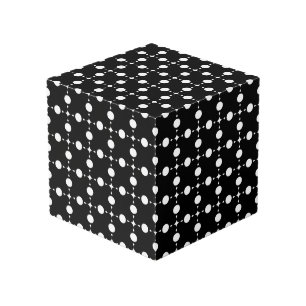 Cube Photo Pois blancs, Motif à points Polka, points, pointil