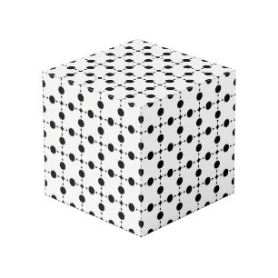Cube Photo Pois noirs, Motif à points Polka, points, pointill