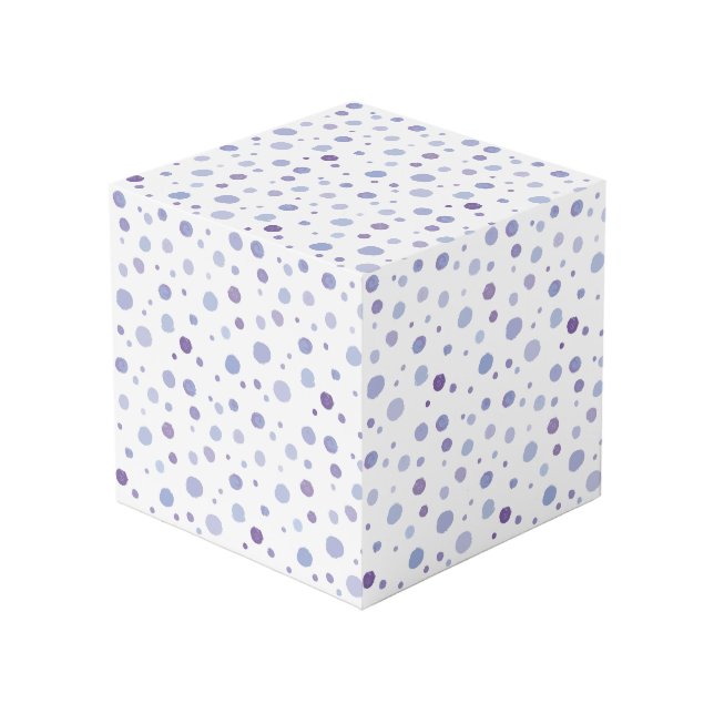 Cube Photo pois peint à la main (Angle devant)