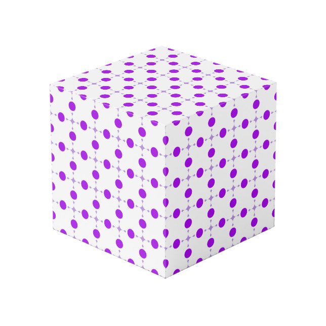 Cube Photo Pois violets, Motif à points Polka, points, pointi (Angle devant)