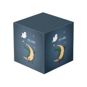 Cube Photo Première Halloween Baby Peek A Boo Witch with Ghos