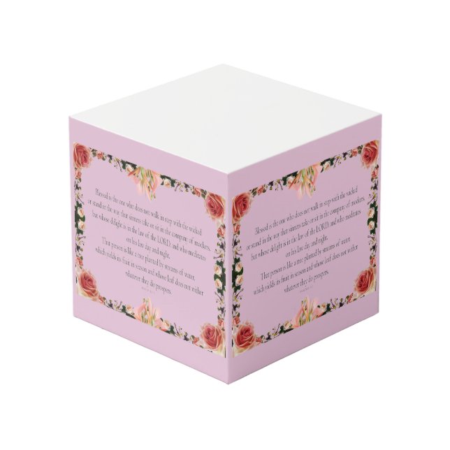 Cube Photo PSALM 1:1-3 Botanic Design, (Angle devant)