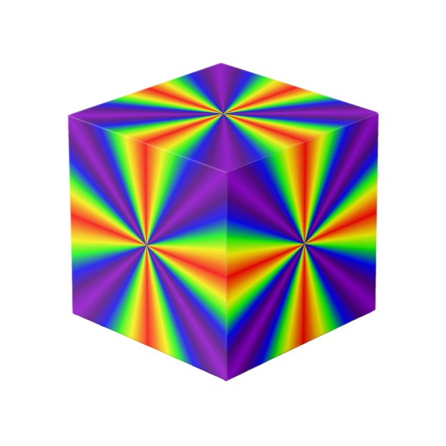 Cube photo Rainbow Cross (Angle devant)