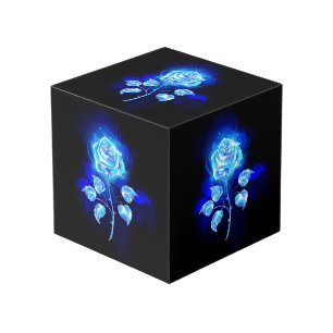 Cube Photo Rose bleu brûlant