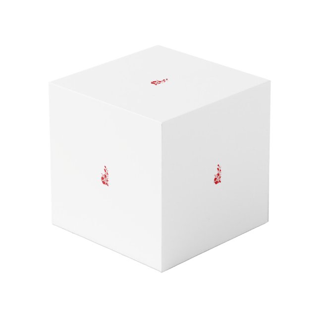 Cube Photo Rose Madder, design floral Thunderbird (Angle devant)