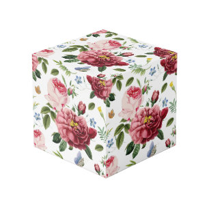 Cube Photo Roses anglaises roses élégantes vintage romantique