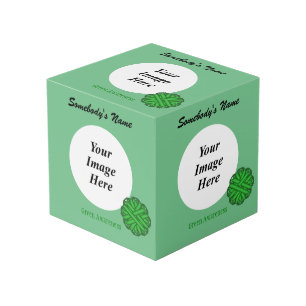 Cube Photo Ruban de fleurs vertes Tmpl par Kenneth Yoncich