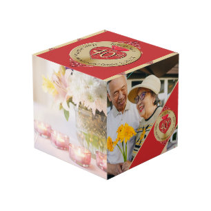 Cube photo Ruby du 40e/15e anniversaire du Mariage